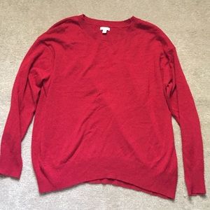 BP Nordstrom Red Light Weight Fitted Sweater Small